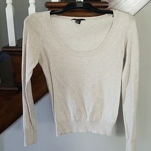 Forever21 small tan scoopneck sweater